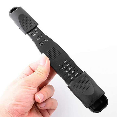 Kitchen Baking Gadget Measurement Adjustable Double Head Plastic TRP Salt Coffee Measuring Spoon With Scale