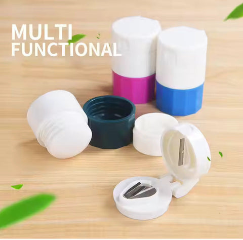 Professional Pill Cutter Splitter Divider Crusher and Grinder for Cutting Small or Large Pills in Half Pill Case