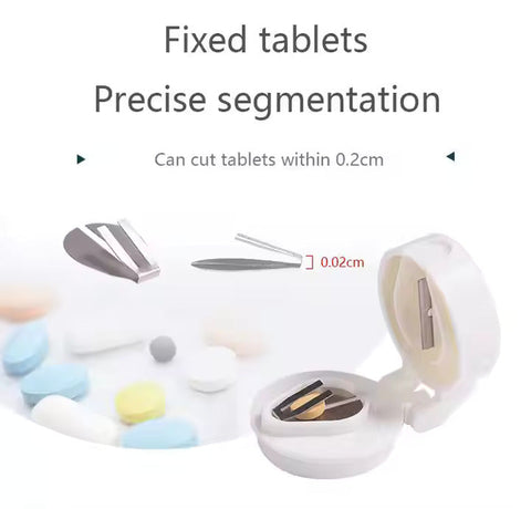 Professional Pill Cutter Splitter Divider Crusher and Grinder for Cutting Small or Large Pills in Half Pill Case