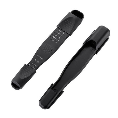 Kitchen Baking Gadget Measurement Adjustable Double Head Plastic TRP Salt Coffee Measuring Spoon With Scale